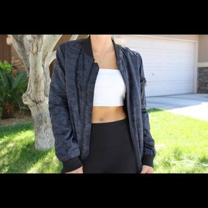 Bomber navy blue jacket